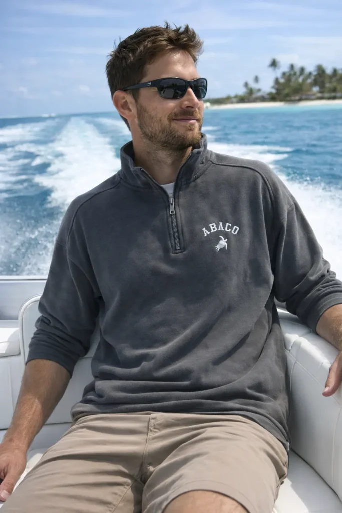 Men's Embroidered Shorts | Blue Pineapple | Hope Town, Abaco, The Bahamas