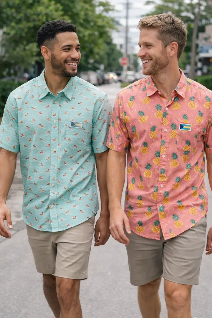 Jack & Sage Men's Button Down Shirt - Bahamas